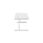 Jemini Single Rectangular Desk 1800x800x730mm White/White KF801459