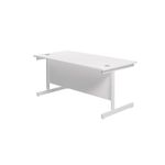 Jemini Single Rectangular Desk 1800x800x730mm White/White KF801459