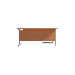 Jemini Radial Left Hand Cantilever Desk 1600x1200x730mm Beech/Silver KF801721