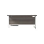 Jemini Radial Right Hand Cantilever Desk 1600x1200x730mm Grey Oak/Silver KF801790