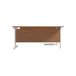 Jemini Radial Left Hand Cantilever Desk 1600x1200x730mm Nova Oak/White KF801868
