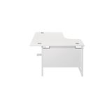 Jemini Radial Left Hand Cantilever Desk 1600x1200x730mm Nova Oak/White KF801874