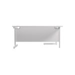 Jemini Radial Left Hand Cantilever Desk 1600x1200x730mm Nova Oak/White KF801874
