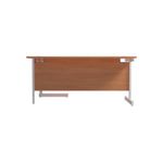 Jemini Radial Right Hand Cantilever Desk 1800x1200x730mm Beech/White KF802141