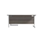 Jemini Radial Right Hand Cantilever Desk 1800x1200x730mm Grey Oak KF802157