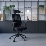 Arista Stealth High Back Chair with Headrest Black KF80304