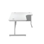 First Radial Right Hand Desk 1800x1200x730mm White/White KF803249