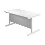 First Rectangular Cantilever Desk 1400x800x730mm White/White KF803423