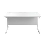First Rectangular Cantilever Desk 1400x800x730mm White/White KF803423