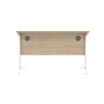 Astin Rectangular Single Upright Cantilever Desk 1200x800x730mm Canadian Oak/Arctic White KF803477