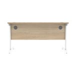 Astin Rectangular Single Upright Cantilever Desk 1400x800x730mm Canadian Oak/Arctic White KF803487