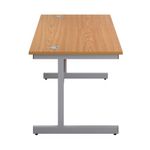 First Rectangular Cantilever Desk 1800x800x730mm Nova Oak/Silver KF803508
