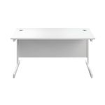 First Rectangular Cantilever Desk 1800x800x730mm White/White KF803546