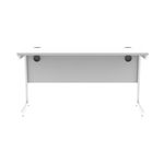 Astin Rectangular Single Upright Cantilever Desk 1400x600x730mm Arctic White/Arctic White KF803587