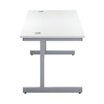 First Single Desk with 3 Drawers Pedestal 1600x800mm White/Silver KF803607