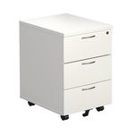 First Single Desk with 3 Drawers Pedestal 1600x800mm White/Silver KF803607