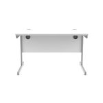 Astin Rectangular Single Upright Cantilever Desk 1200x800x730mm Arctic White/Arctic White KF803608