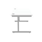 Astin Rectangular Single Upright Cantilever Desk 1400x800x730mm Arctic White/Arctic White KF803617