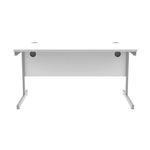 Astin Rectangular Single Upright Cantilever Desk 1400x800x730mm Arctic White/Arctic White KF803617