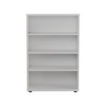 First 3 Shelf Wooden Bookcase 800x450x1200mm White KF803676