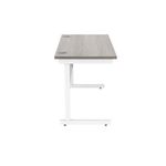 Astin Rectangular Single Upright Cantilever Desk 1200x600x730 Alaskan Grey Oak/Arctic White KF803707