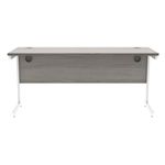 Astin Rectangular Single Upright Cantilever Desk 1600x600x730 Alaskan Grey Oak/Arctic White KF803727