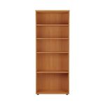 First 4 Shelf Wooden Bookcase 800x450x2000mm Beech KF803744