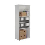 First 4 Shelf Wooden Bookcase 800x450x2000mm White KF803768