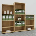 First 1 Shelf Wooden Bookcase 800x450x730mm Beech KF803775