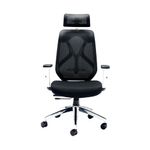 Arista Stealth High Back Chair with Headrest Adjustable Arms Black/White KF80382
