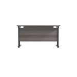 Jemini Rectangular Double Upright Cantilever Desk 1400x600x730mm Grey Oak/Black KF803935
