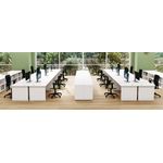 Jemini Rectangular Panel End Desk 1200x800x730mm Grey Oak KF804352