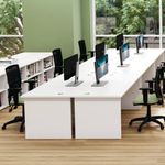 Jemini Rectangular Panel End Desk 1600x800x730mm Grey Oak KF804475