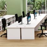Jemini Rectangular Panel End Desk 1400x800x730mm Grey Oak KF804710