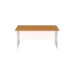Jemini Rectangular Panel End Desk 1600x800x730mm Nova Oak KF804789
