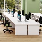 Jemini Rectangular Panel End Desk 1600x800x730mm Nova Oak KF804789
