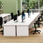 Jemini Rectangular Panel End Desk 1600x800x730mm Nova Oak KF804789