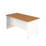 Jemini Rectangular Panel End Desk 1800x800x730mm Nova Oak KF804840