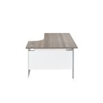 Jemini Switch Radial Right Hand 1600x1200x730mm Grey Oak KF805434