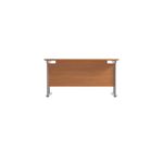 Jemini Rectangular Cantilever Desk 1200x600x730mm Beech/Silver KF806202