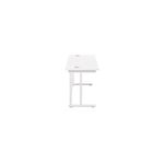 Jemini Rectangular Cantilever Desk 1200x600x730mm White/White KF806295