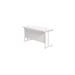 Jemini Rectangular Cantilever Desk 1200x600x730mm White/White KF806295