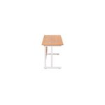 Jemini Rectangular Cantilever Desk 1400x600x730mm Beech/White KF806387