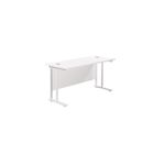 Jemini Rectangular Cantilever Desk 1400x600x730mm White/White KF806417