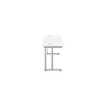 Jemini Rectangular Cantilever Desk 1600x600x730mm White/Silver KF806479