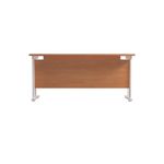 Jemini Rectangular Cantilever Desk 1600x600x730mm Beech/White KF806509