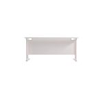 Jemini Rectangular Cantilever Desk 1600x600x730mm White/White KF806530