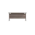 Jemini Rectangular Cantilever Desk 1800x600x730mm Grey Oak/Silver KF806578