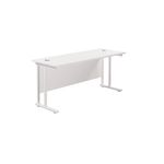 Jemini Rectangular Cantilever Desk 1800x600x730mm White/White KF806653