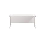 Jemini Rectangular Cantilever Desk 1800x600x730mm White/White KF806653